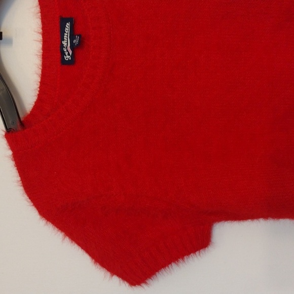 NEW Red Short Sleeve Cropped Sweater size Small - Picture 4 of 8
